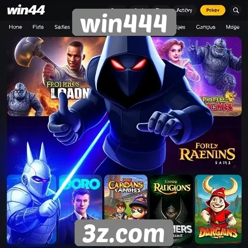 Opções de jogos disponíveis no win444